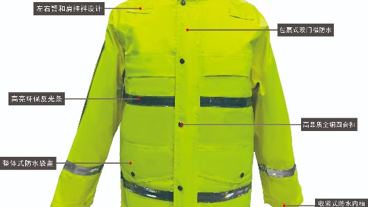 三層復(fù)合布棉服雨衣，御寒防水雙保障